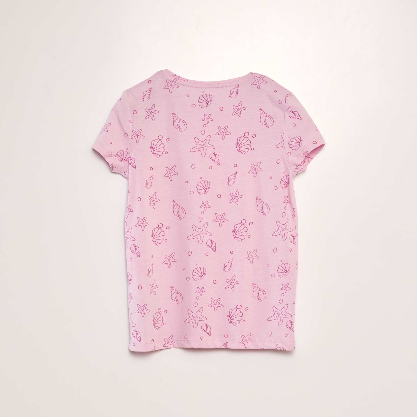 Printed jersey knit T-shirt PINK