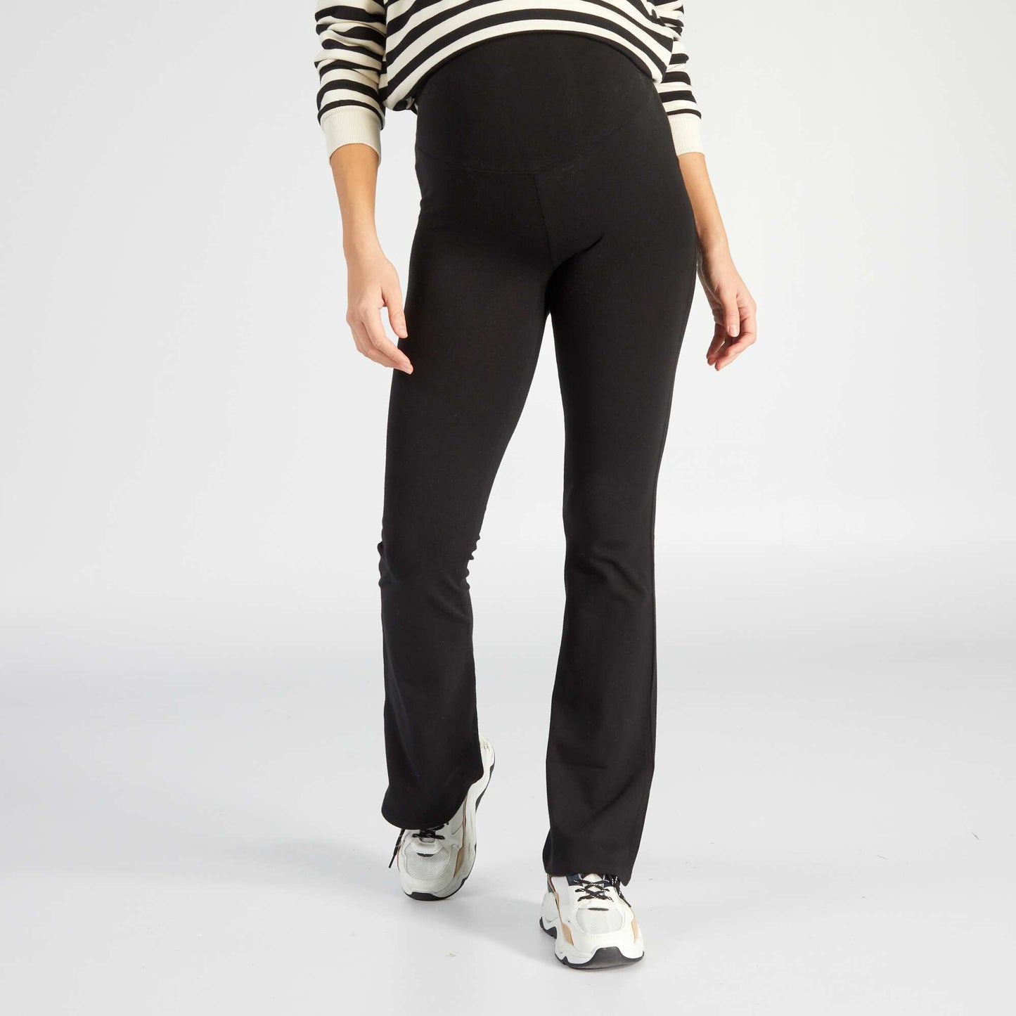 Bootcut maternity trousers black