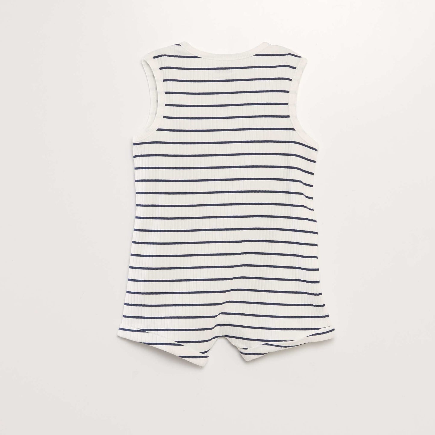 Ribbed romper suit WHITE