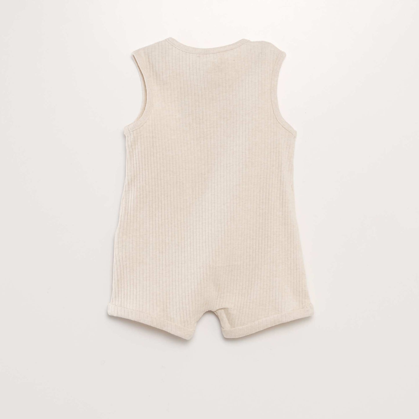 Ribbed romper suit BEIGE