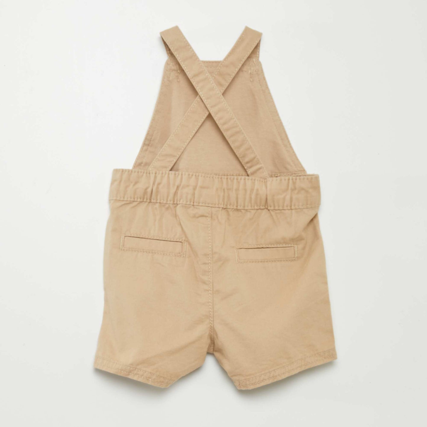 Sweatshirt fabric dungarees BEIGE