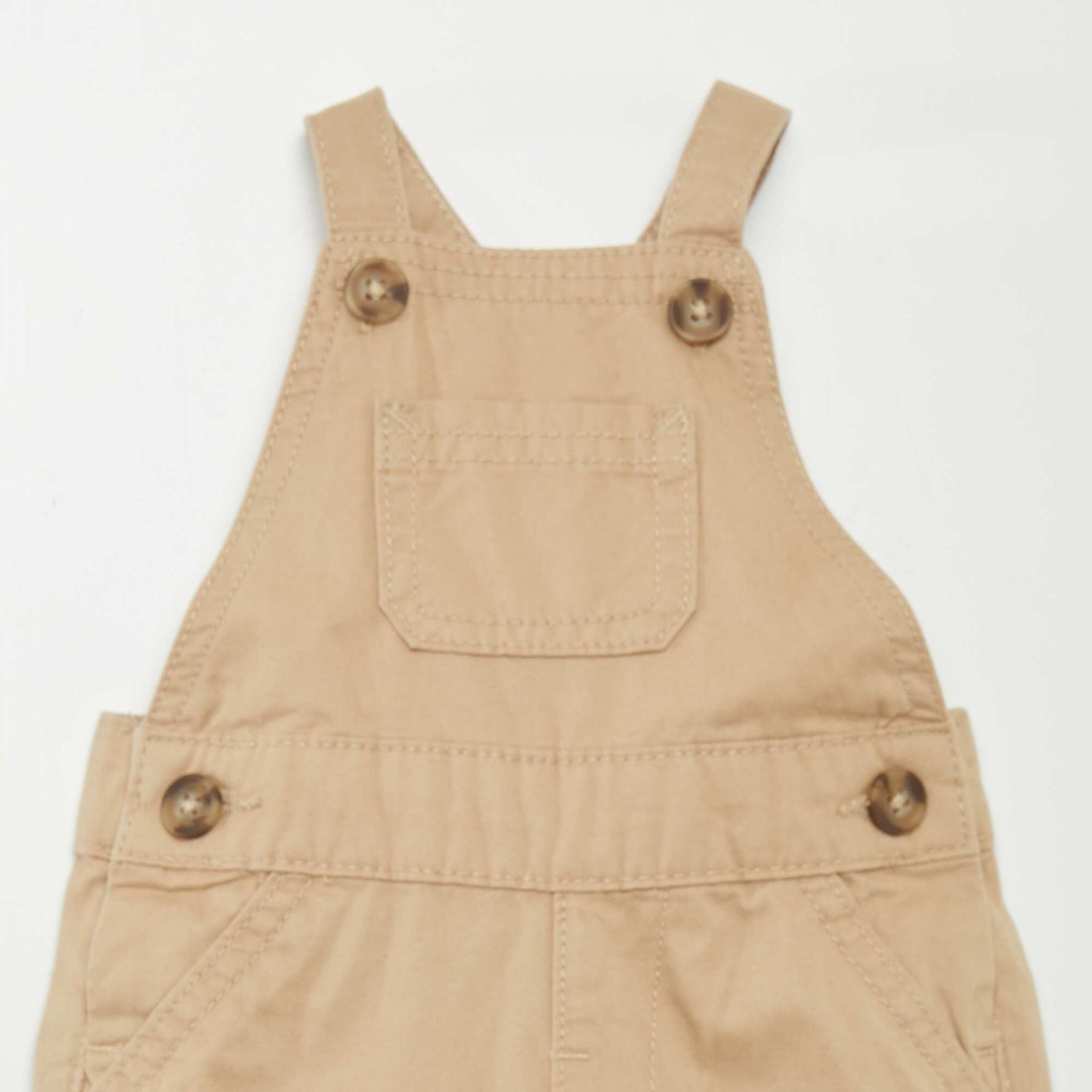 Sweatshirt fabric dungarees BEIGE