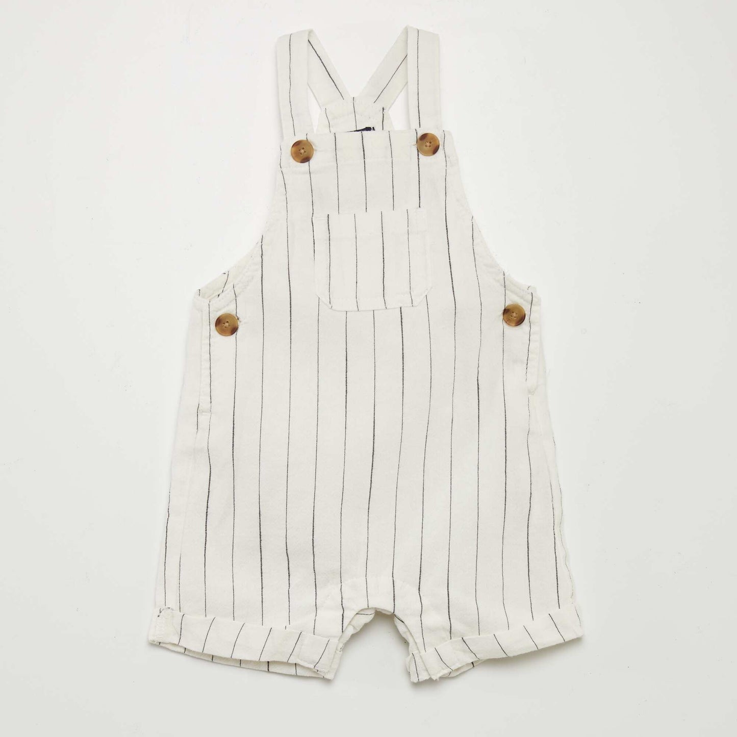 Striped dungarees WHITE