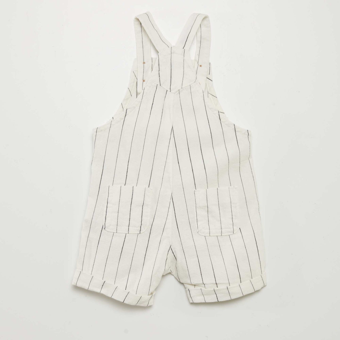 Striped dungarees WHITE