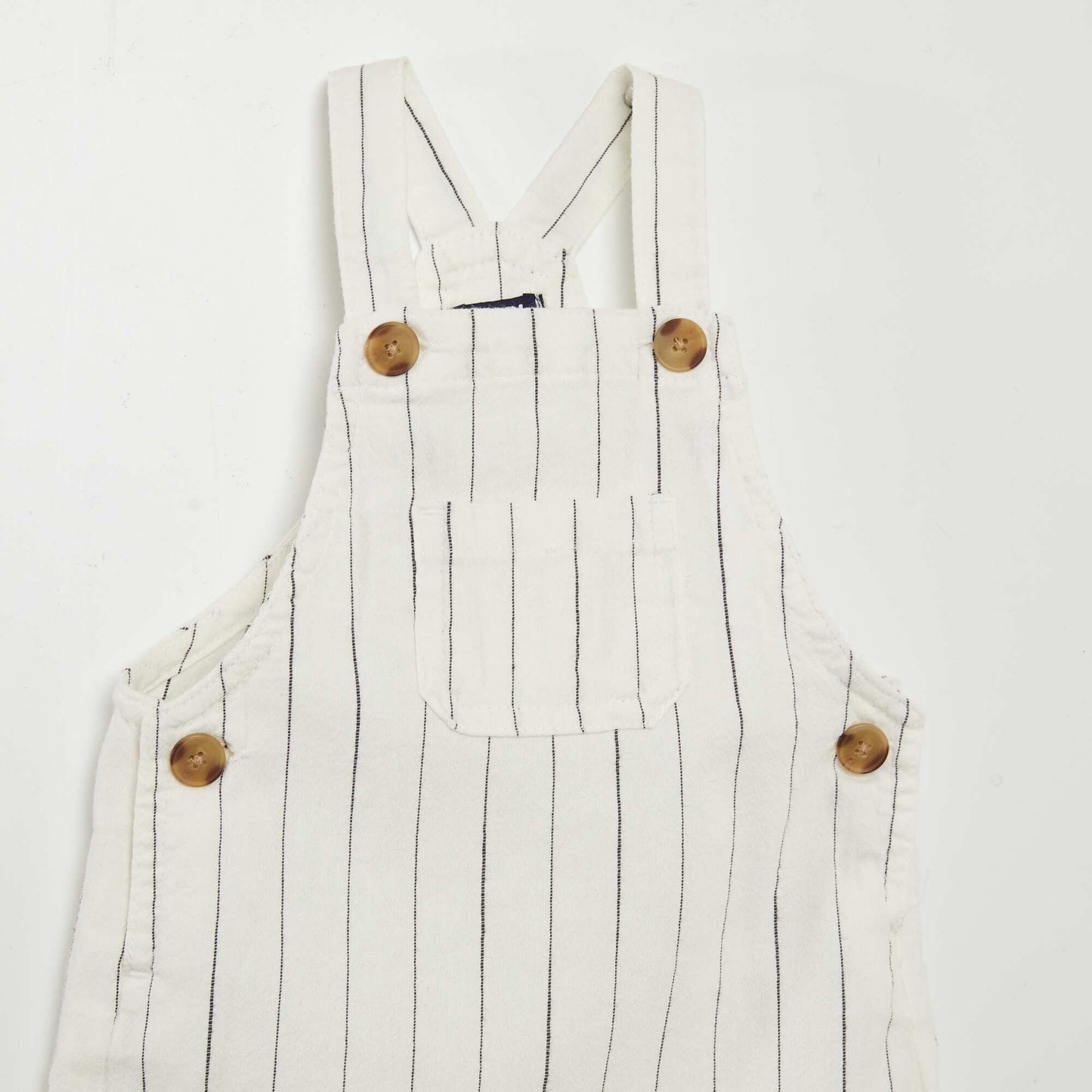 Striped dungarees WHITE