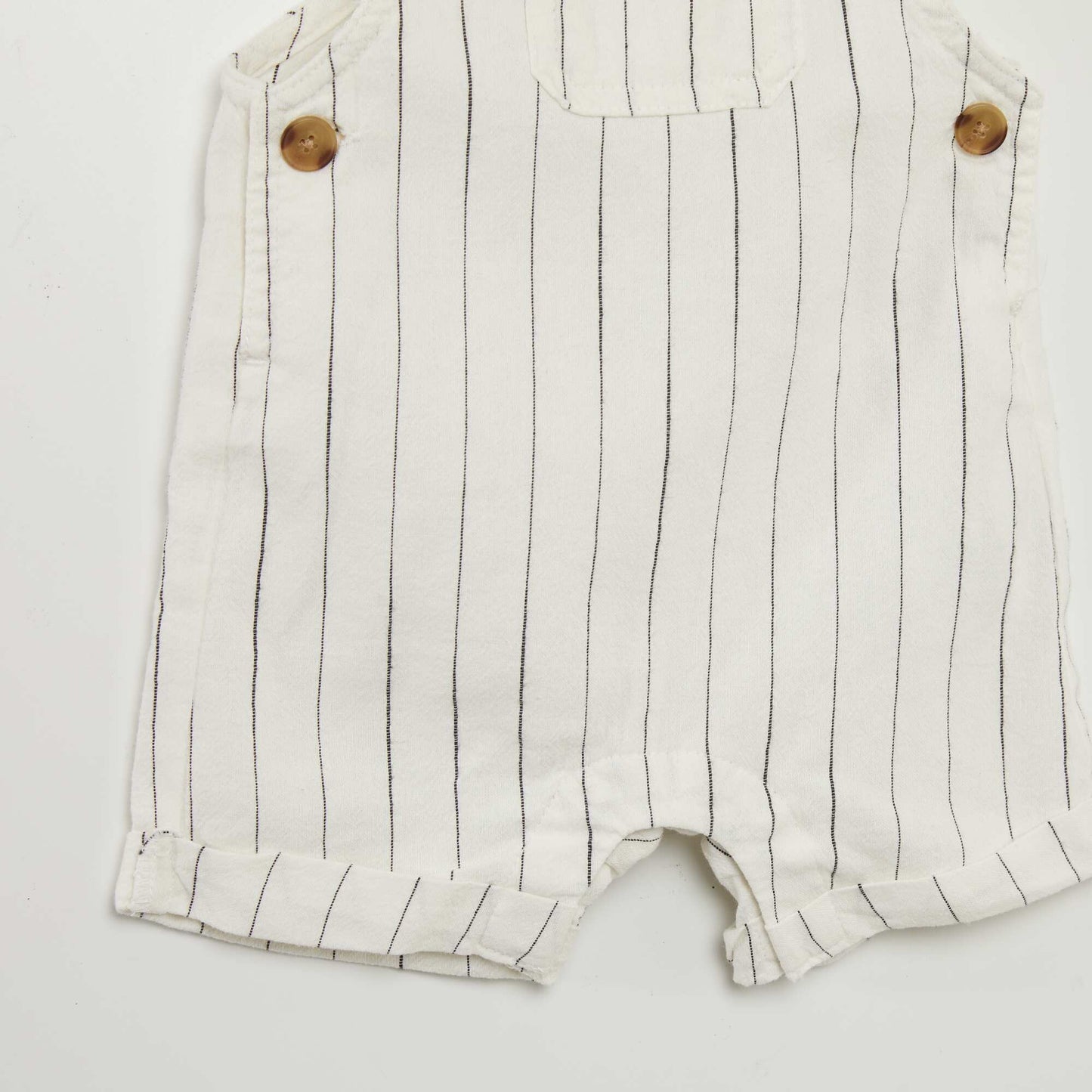 Striped dungarees WHITE