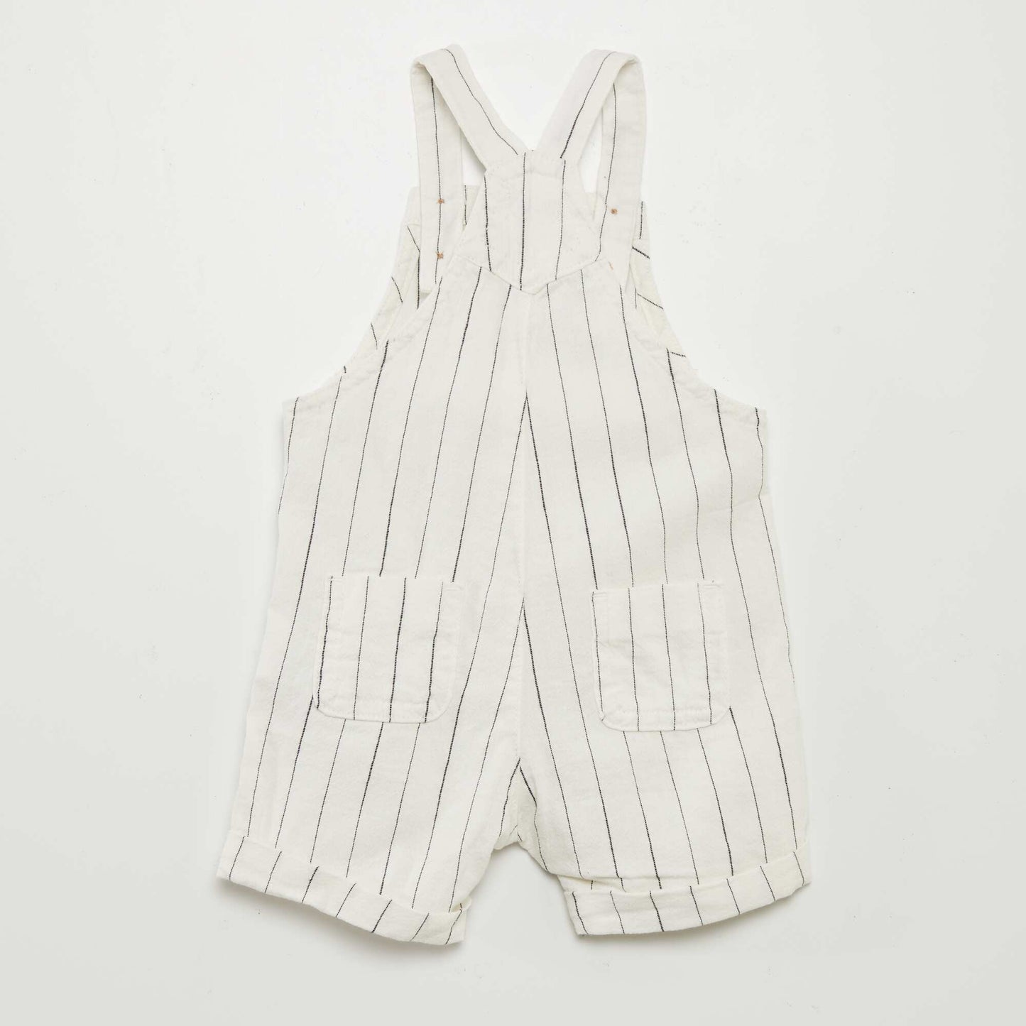 Striped dungarees WHITE