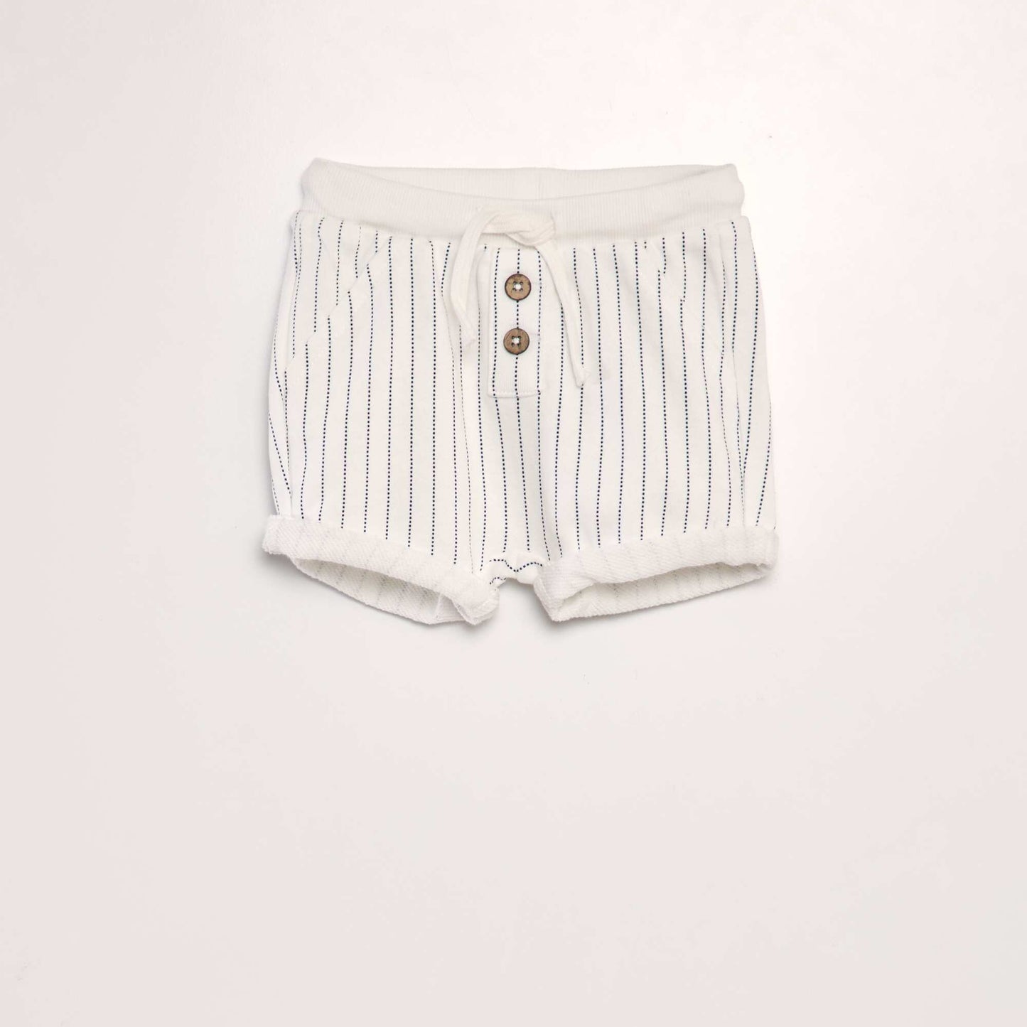 Printed sweatshirt fabric shorts WHITE