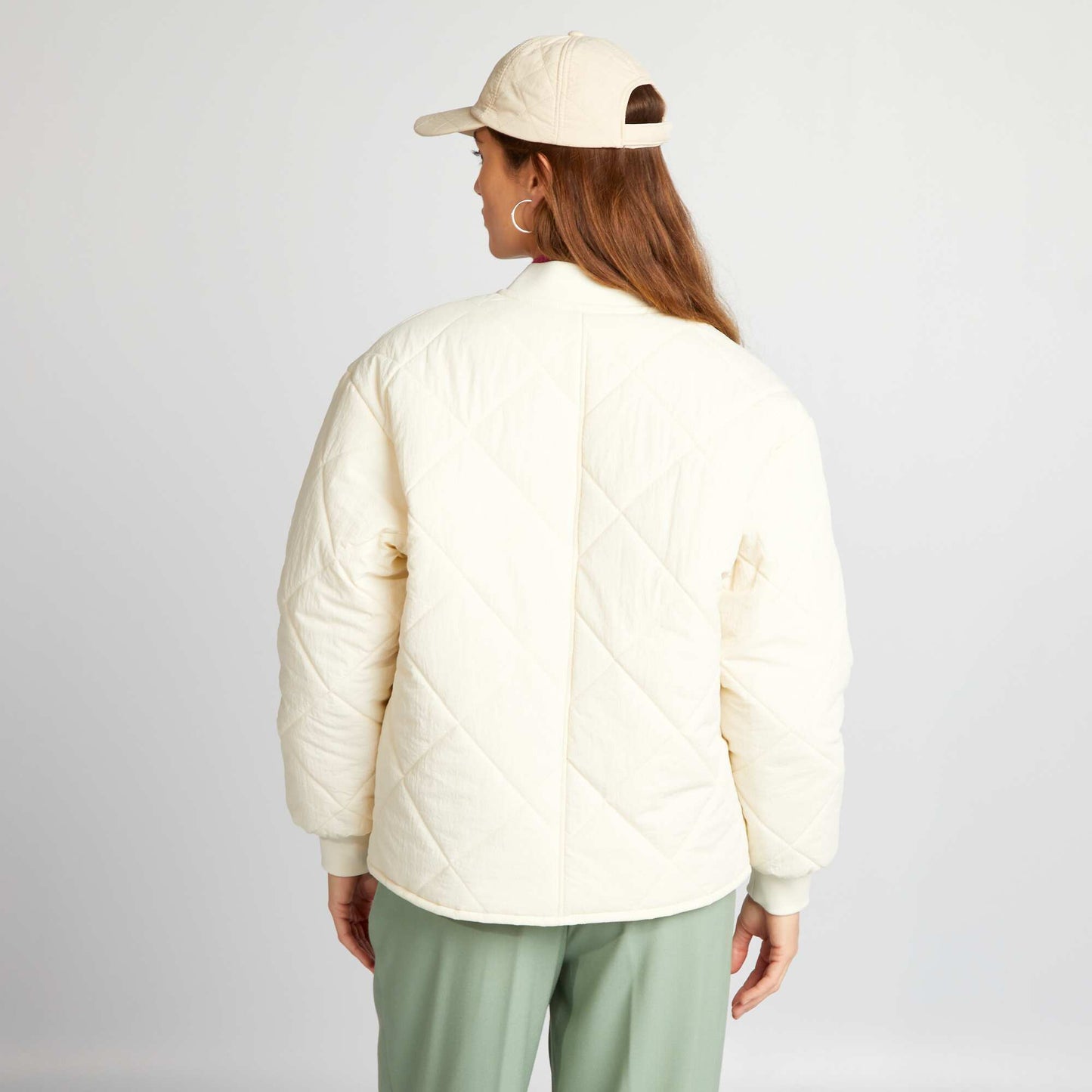 Quilted jacket WHITE