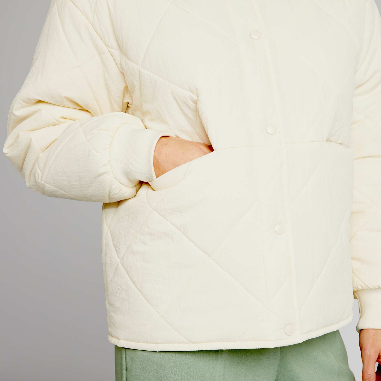 Quilted jacket WHITE