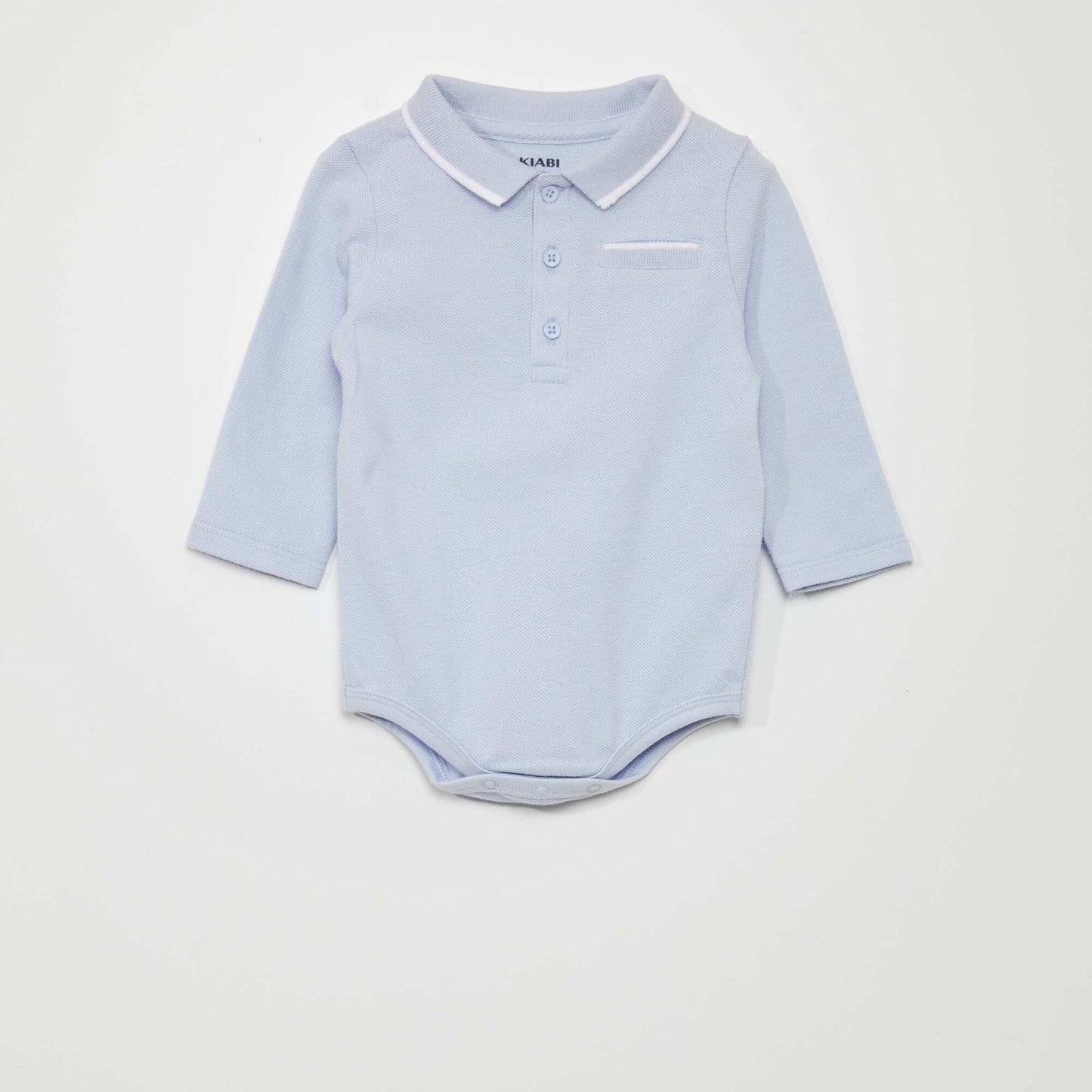 Polo-style bodysuit BLUE