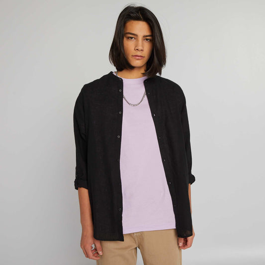 Linen shirt black