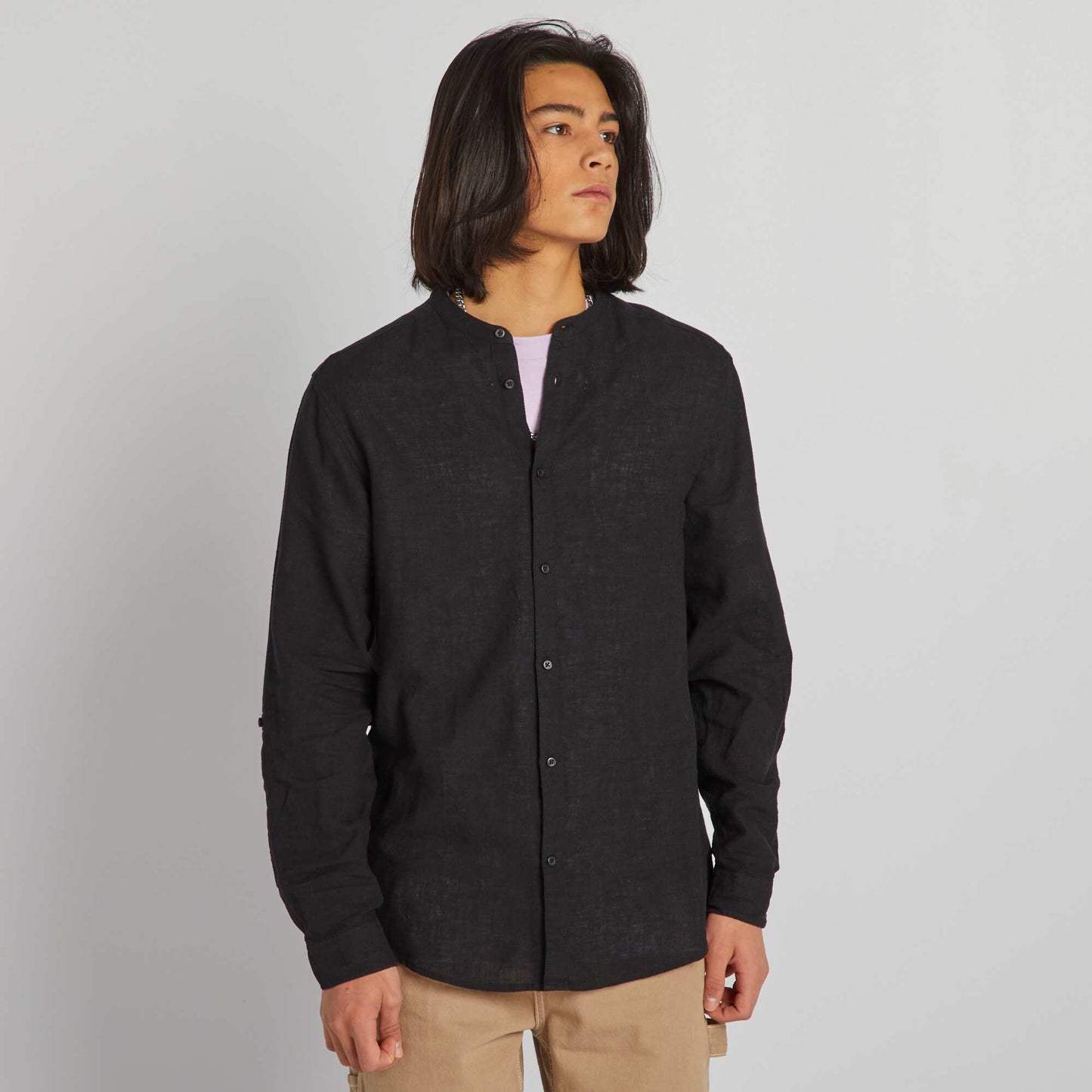 Linen shirt black