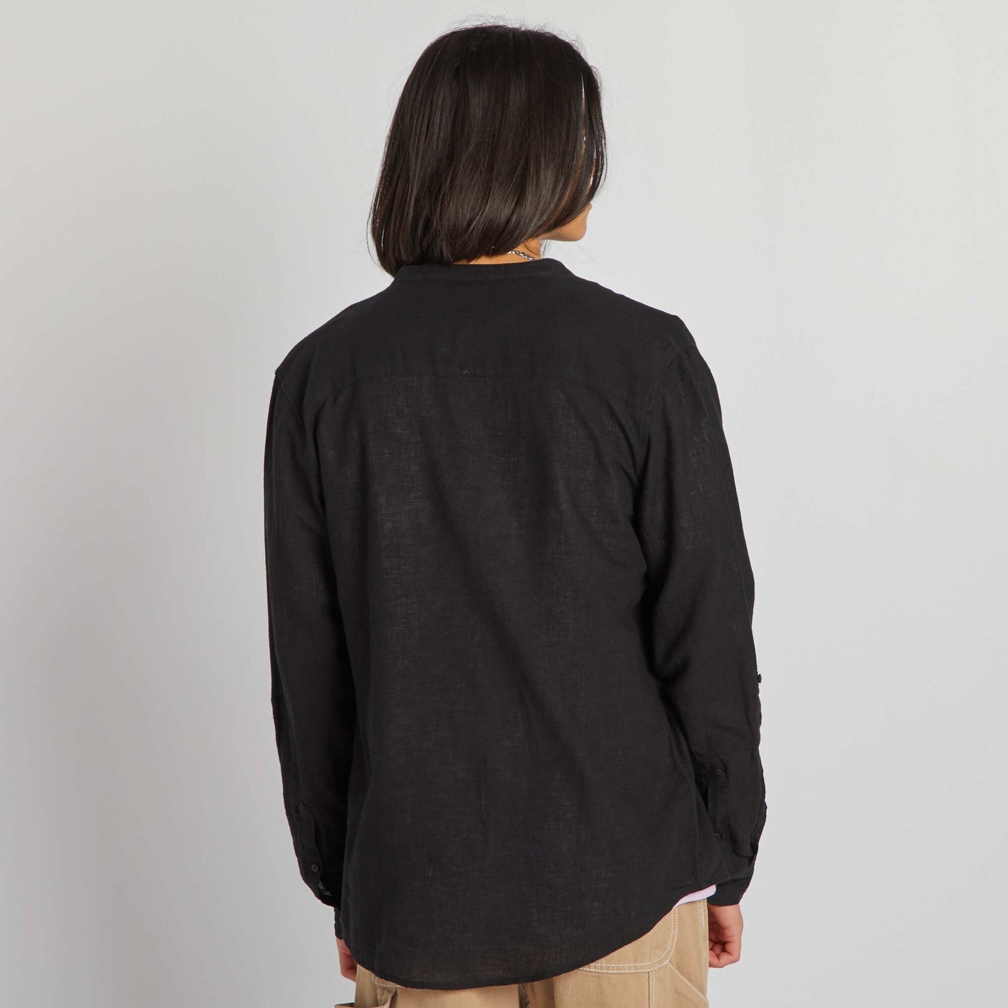 Linen shirt black