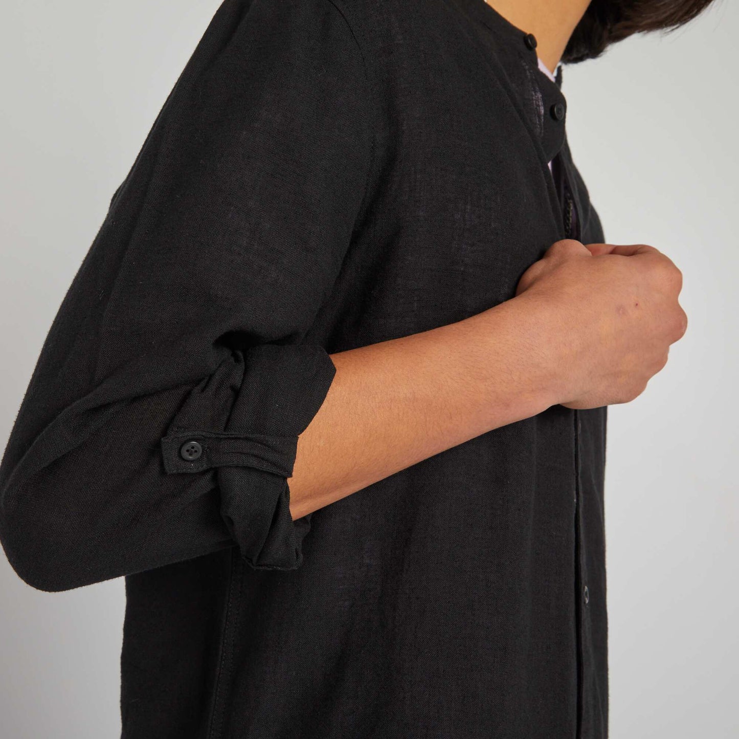 Linen shirt black