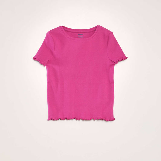 Ribbed T-shirt PINK