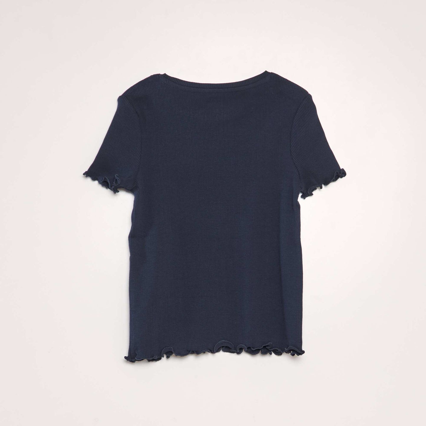 Ribbed T-shirt BLUE