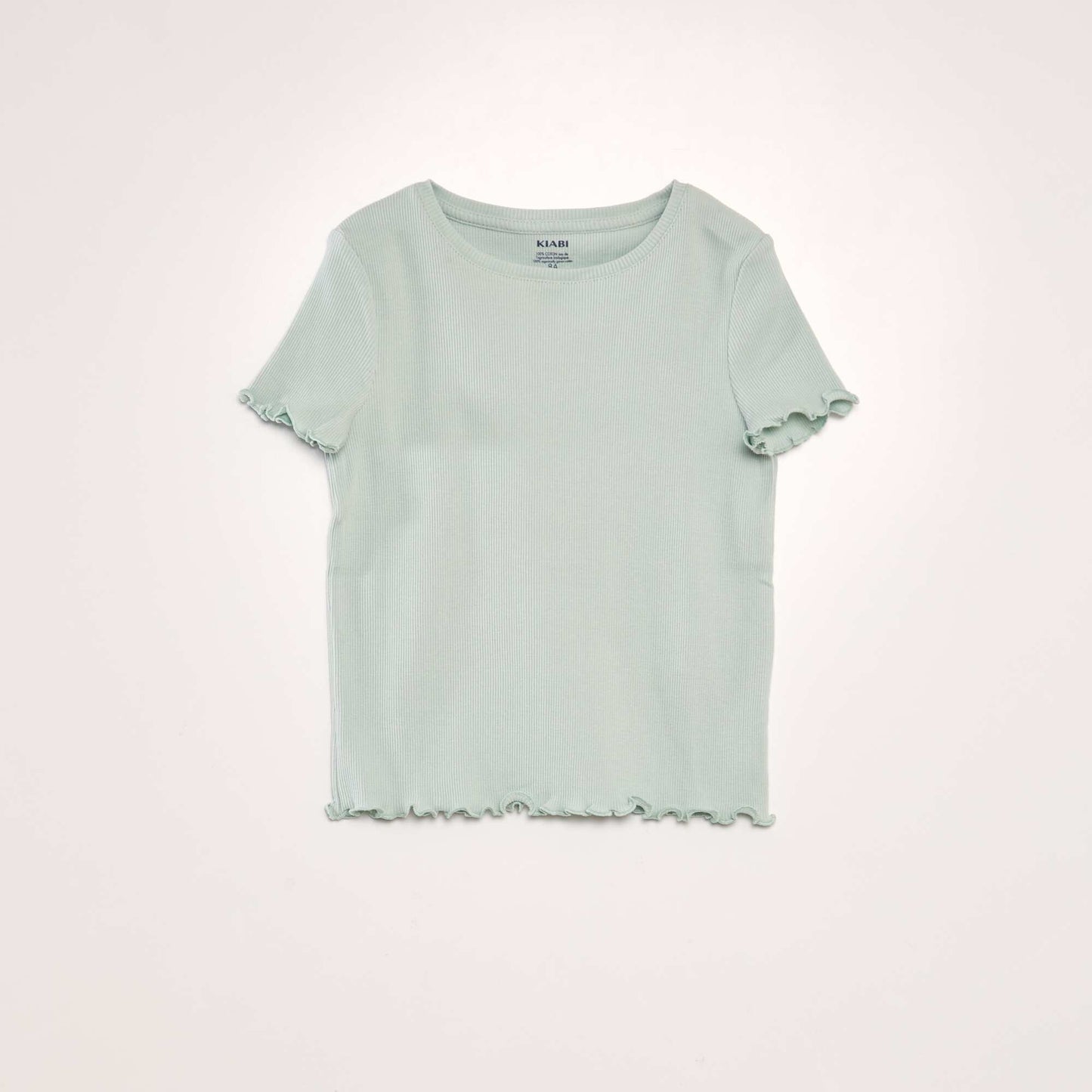 Ribbed T-shirt BLUE