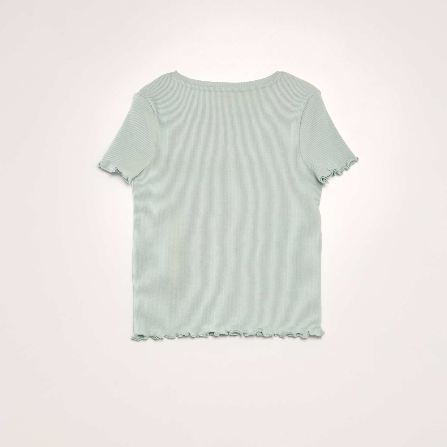 Ribbed T-shirt BLUE