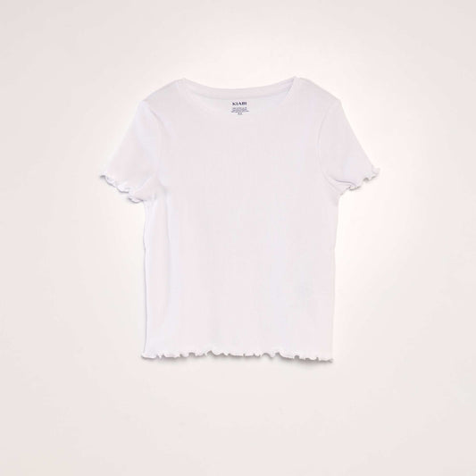 Ribbed T-shirt WHITE