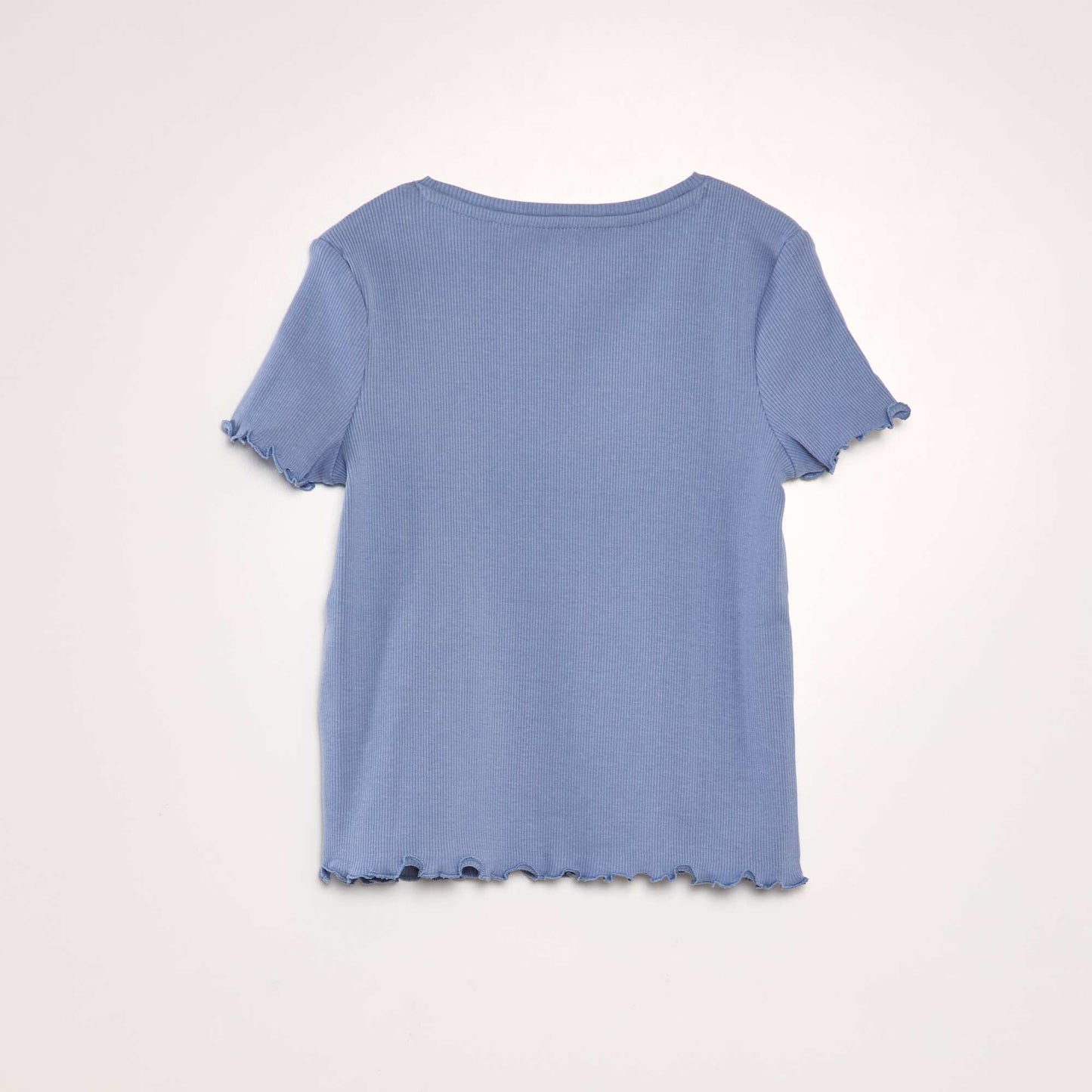 Ribbed T-shirt BLUE