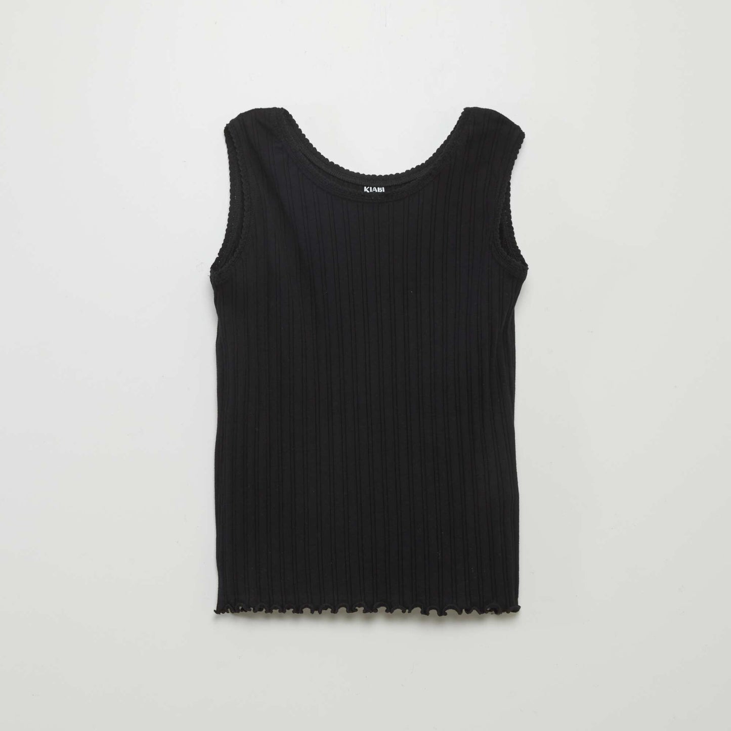 Ribbed vest top black