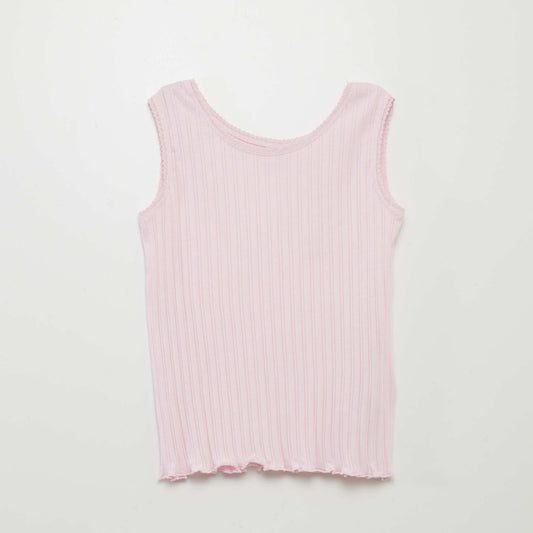 Ribbed vest top PINK