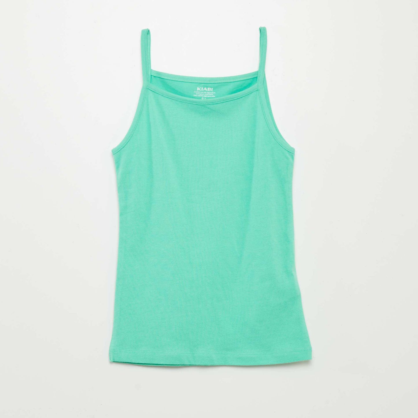 Pack of 2 plain vest tops GREEN