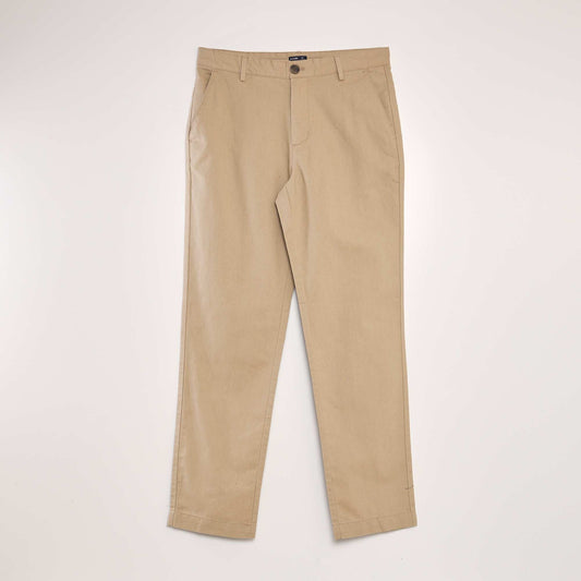 Straight-leg chinos BEIGE