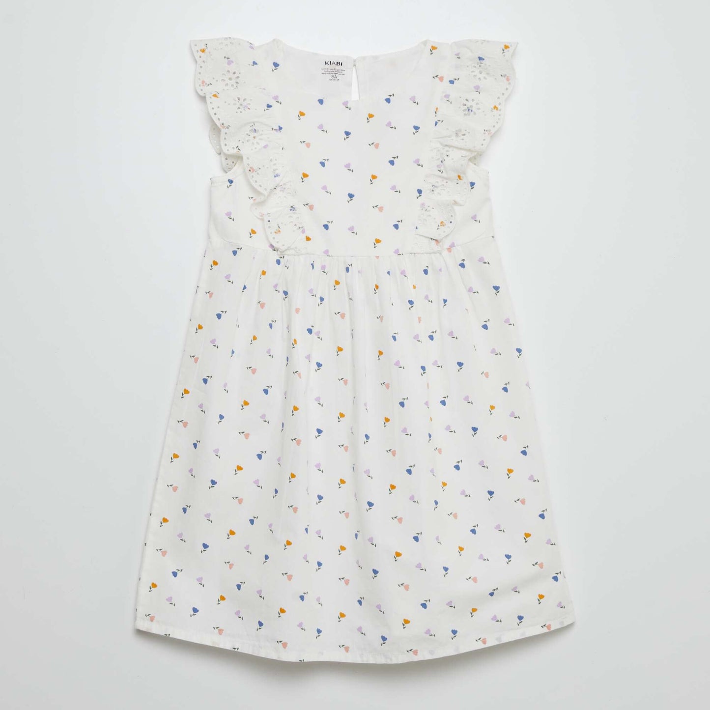 Flounced dress WHITE