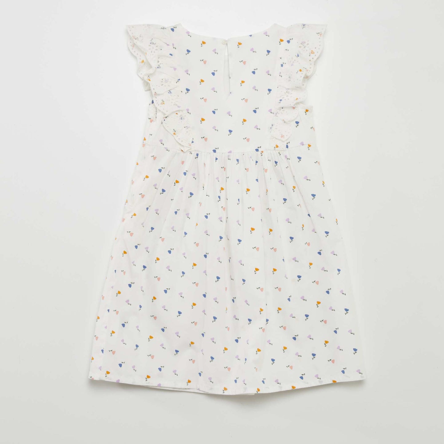 Flounced dress WHITE