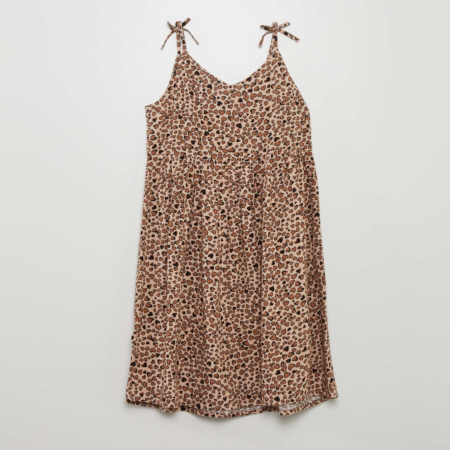 Patterned dress BEIGE