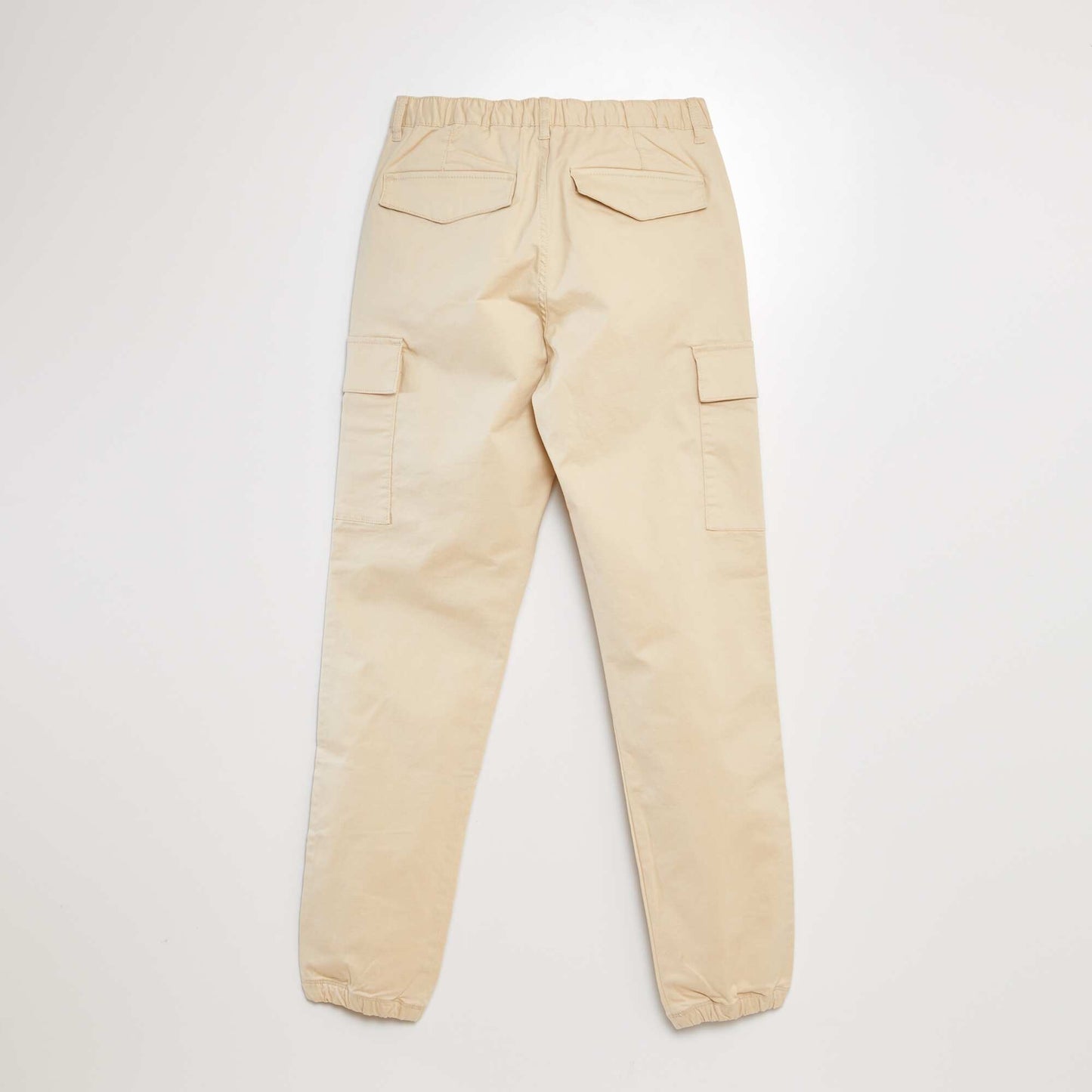 Trousers with combat pockets beige