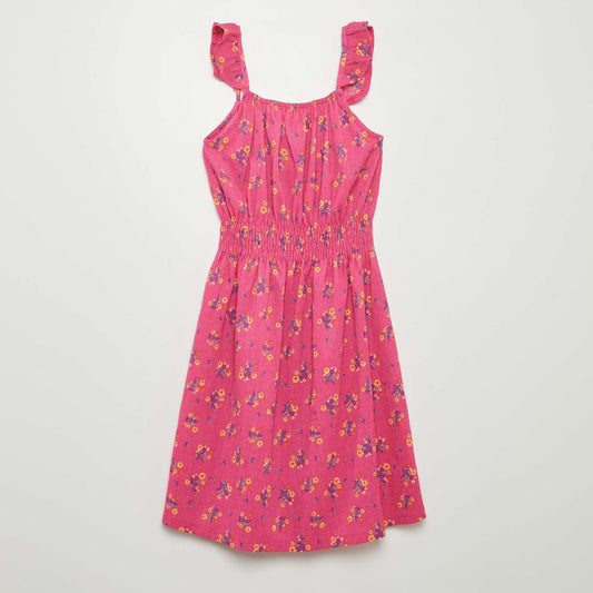 Lightweight printed dress PINK