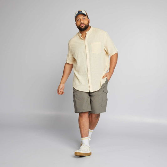 Bermuda shorts with flap pockets KHAKI