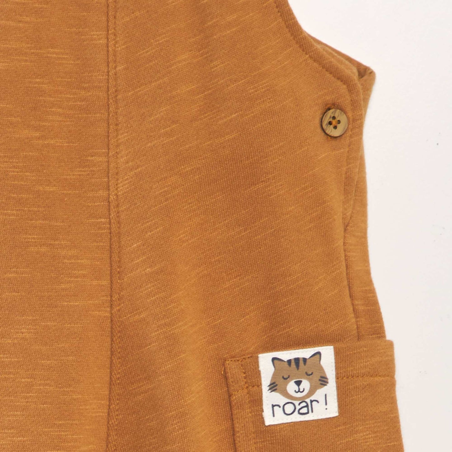 Sweatshirt fabric dungarees ORANGE