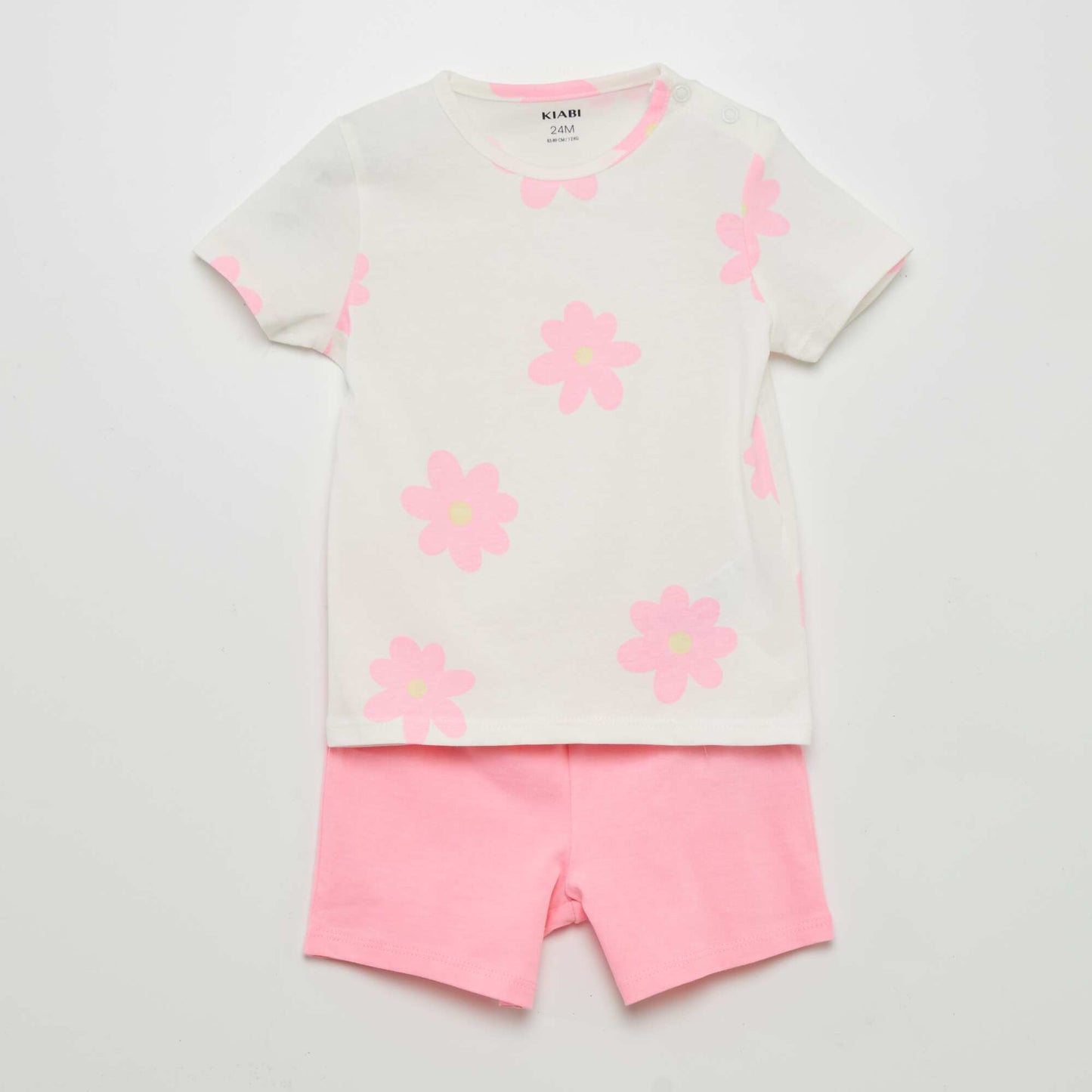 Two-piece printed short pyjamas PINK