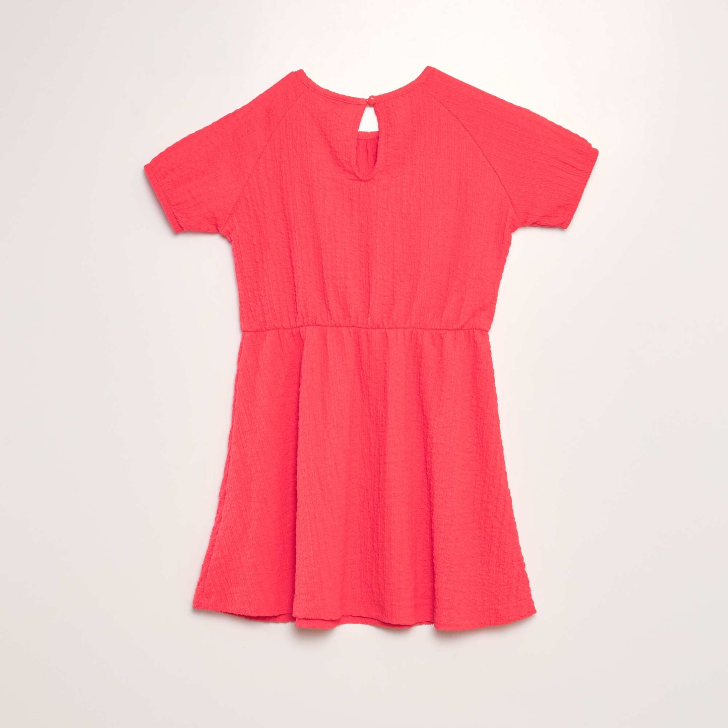 Waffle-knit dress PINK