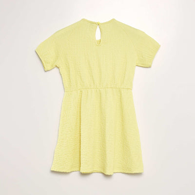 Waffle-knit dress YELLOW