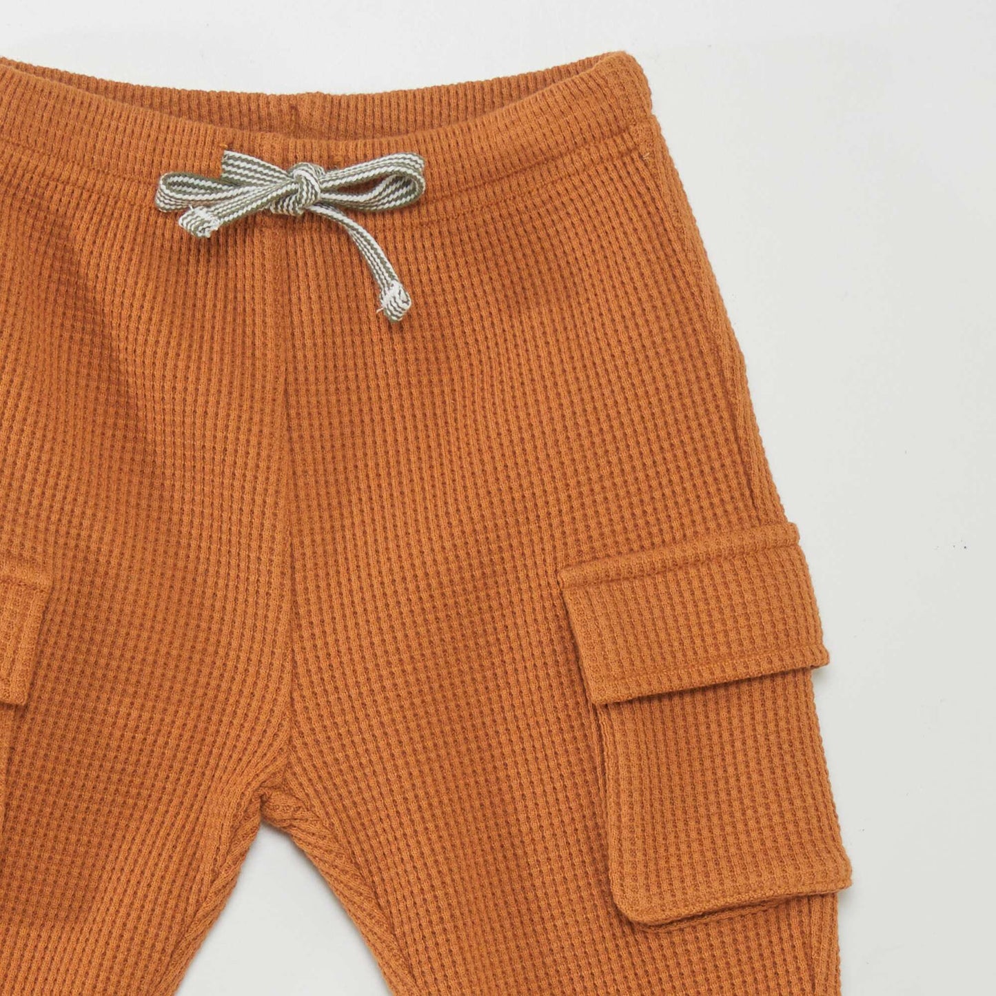 Waffle-knit joggers ORANGE