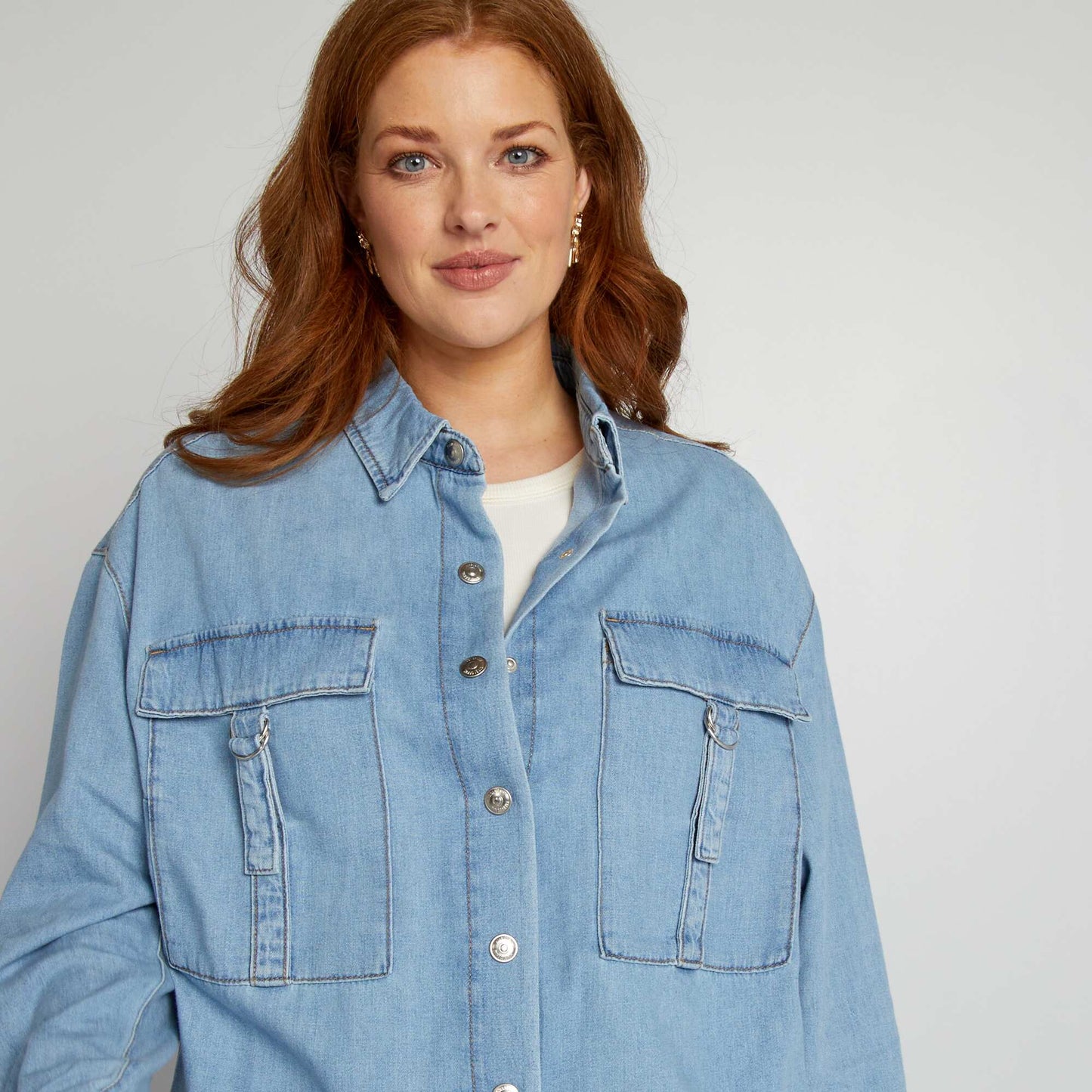 Denim overshirt BLUE