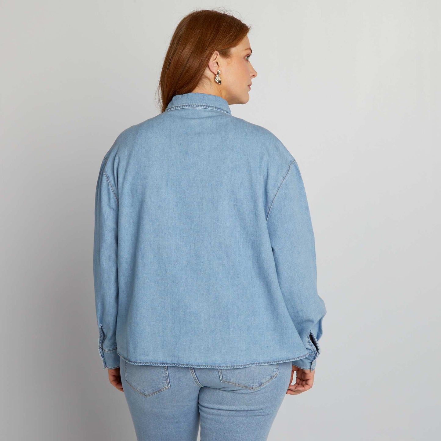 Denim overshirt BLUE