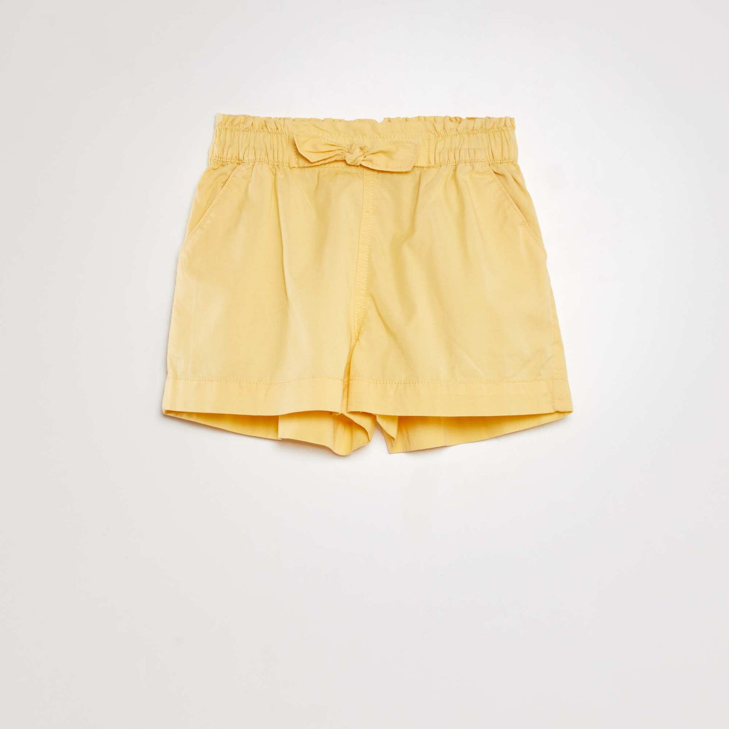 Paperbag shorts with belt YELLOW