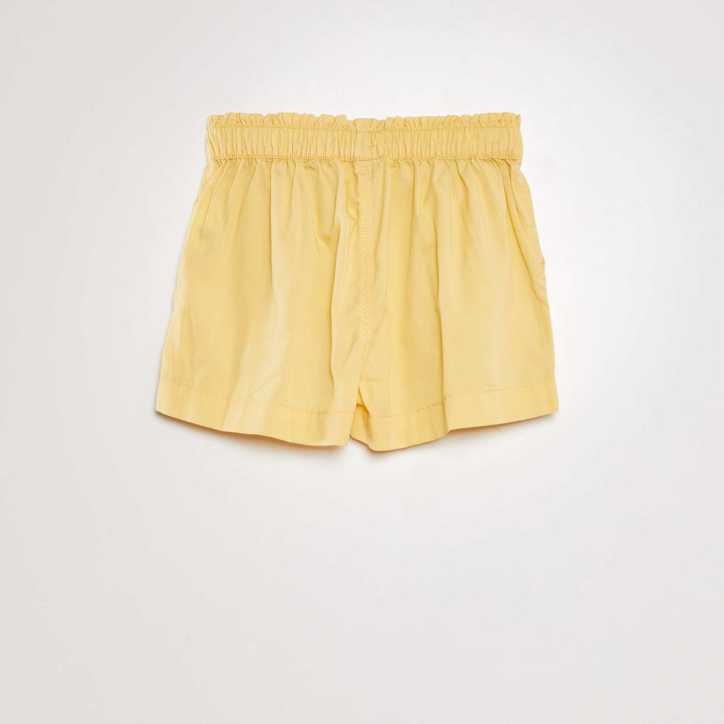 Paperbag shorts with belt YELLOW