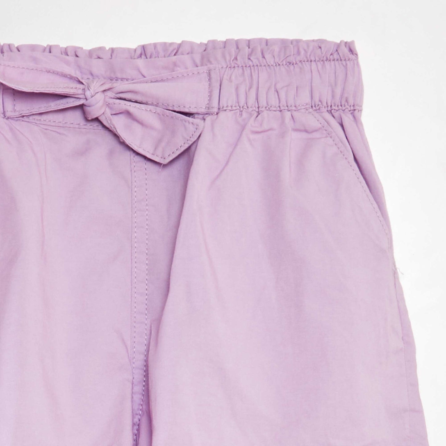 Paperbag shorts with belt PURPLE