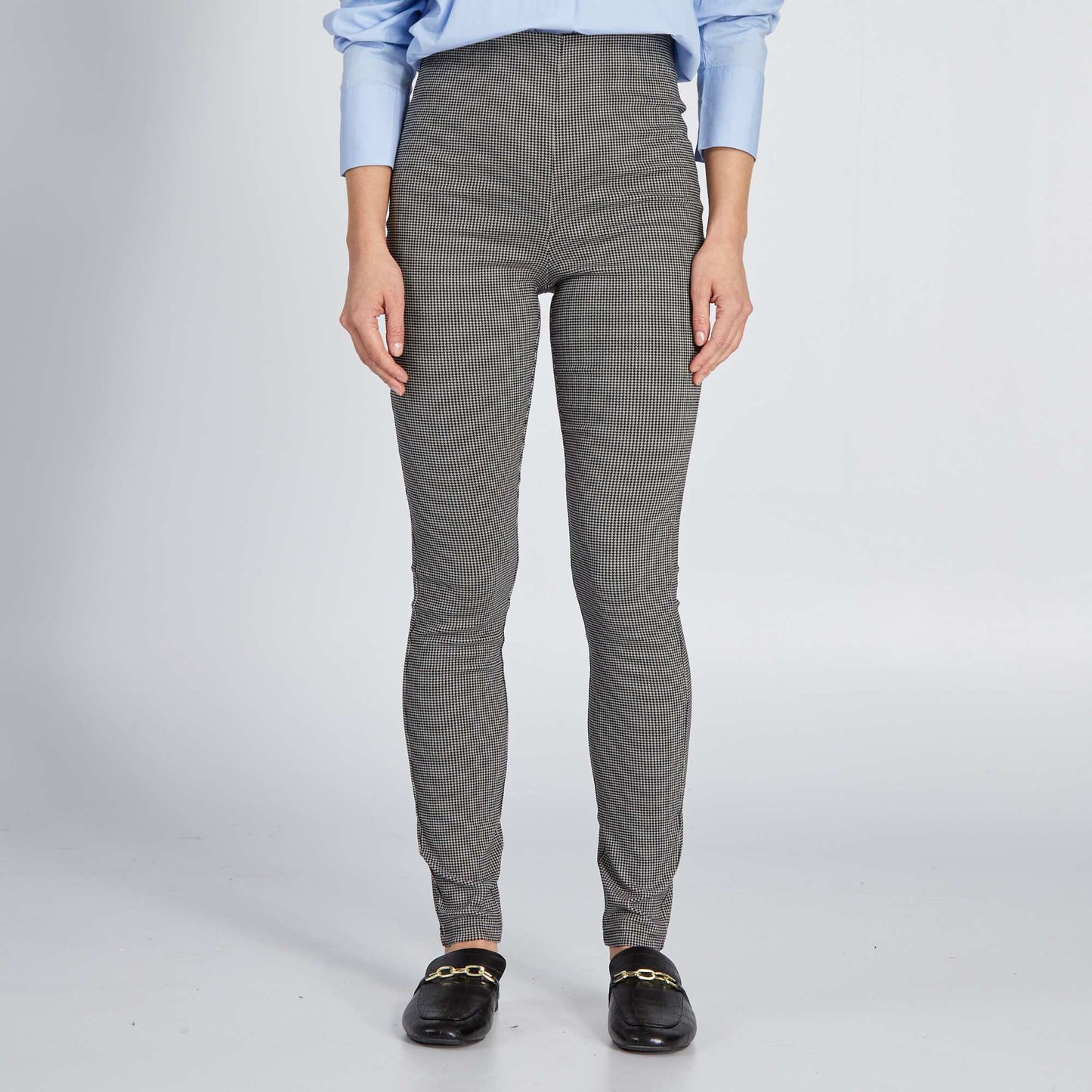 Checked leggings GREY