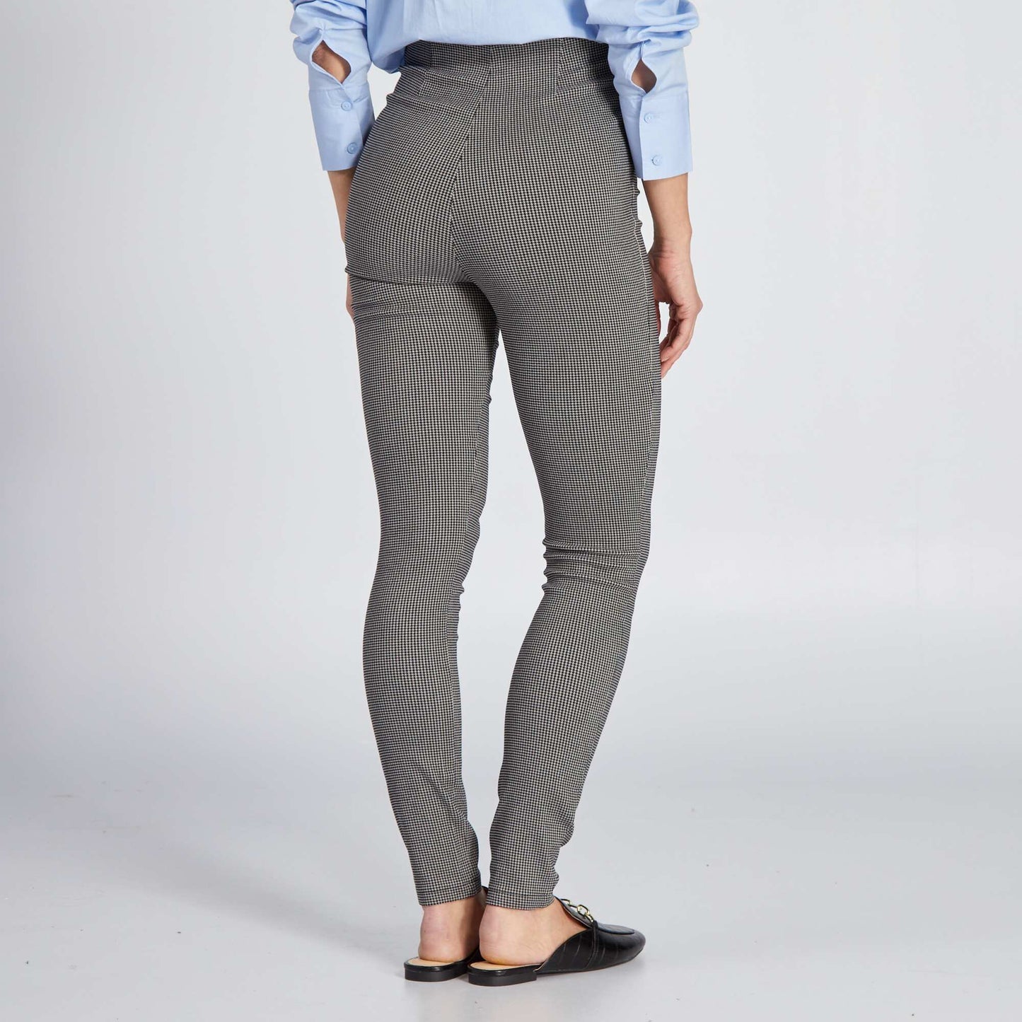 Checked leggings GREY