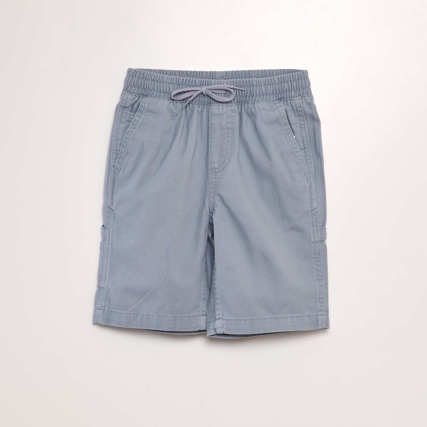 Denim-style elasticated shorts BLUE