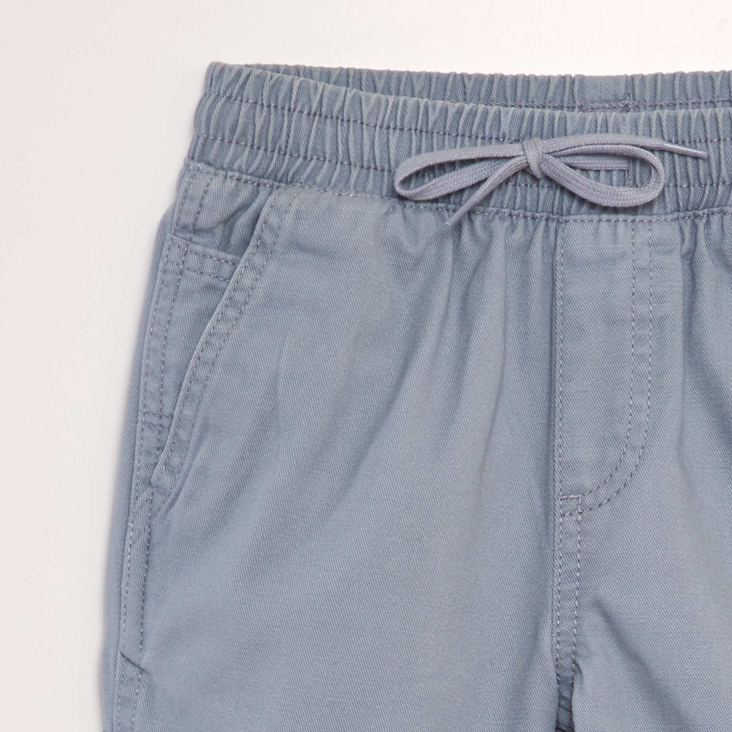 Denim-style elasticated shorts BLUE