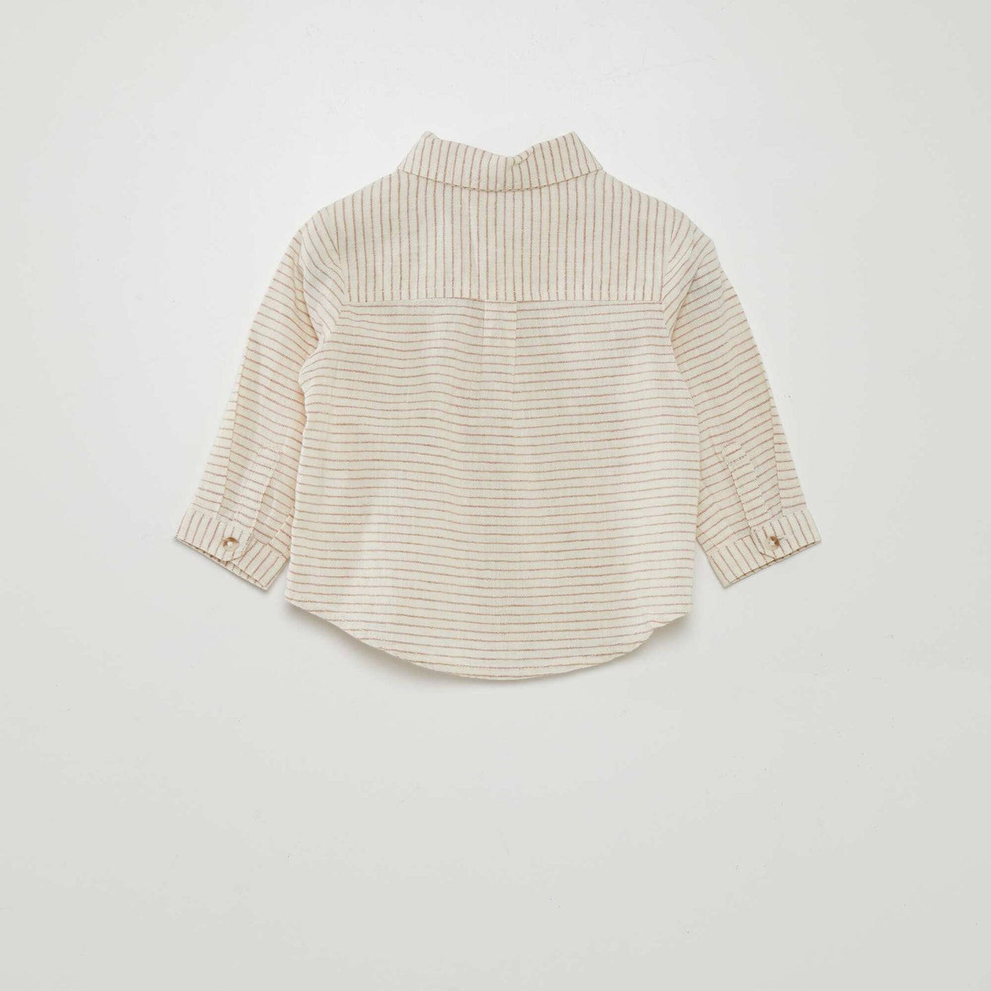 Striped linen shirt BEIGE